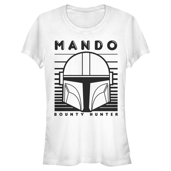 Aperçu: Star Wars - The Mandalorian - Skupina Mando 1 Color Simple - Femme T-shirt - Blanc - Devant