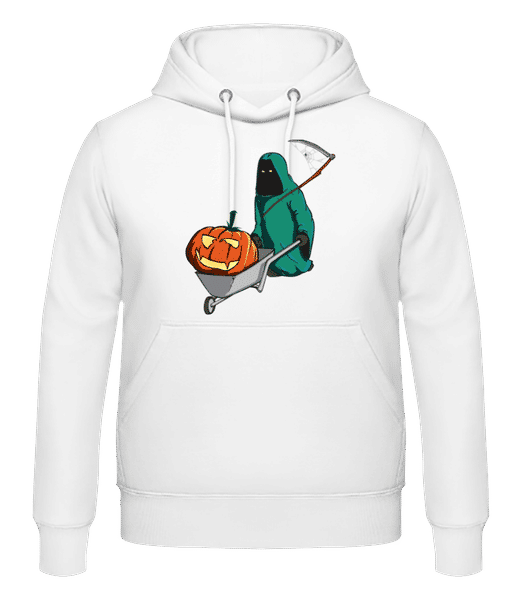 Aperçu: Faucheuse D'Halloween - Sweat à capuche Homme - Blanc - Devant