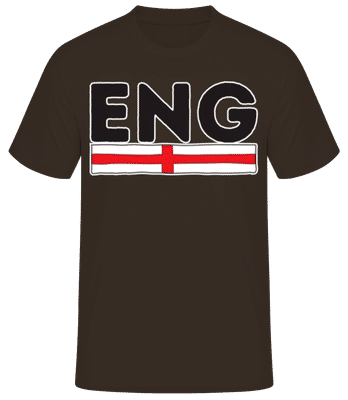 Football England - Camiseta básica para hombre - Marrón - delante