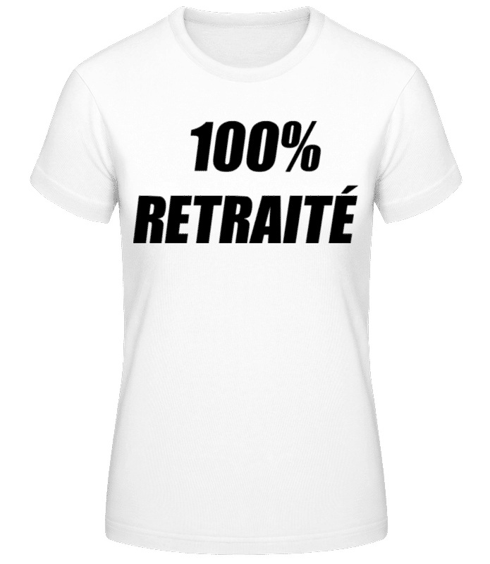 Aperçu: 100% Retraité - T-shirt femme B&C - Blanc - Devant