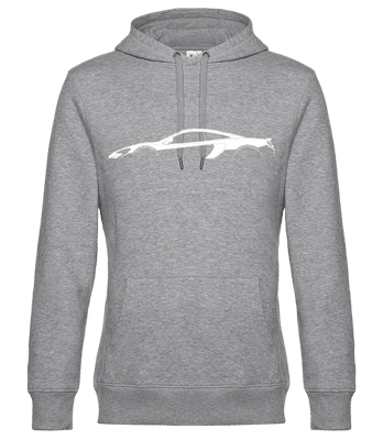 'McLaren 650S' Silhouette - Sweat à capuche standard homme - Gris chiné - Devant