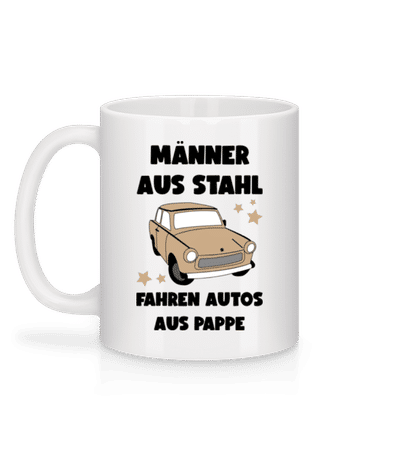Männer Aus Stahl - Tasse - Weiß - Hinten
