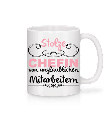 Stolze Chefin - Tasse - Weiß - Vorne