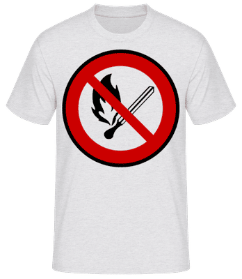 Feu Interdit - T-shirt standard Homme - Gris chiné - Devant