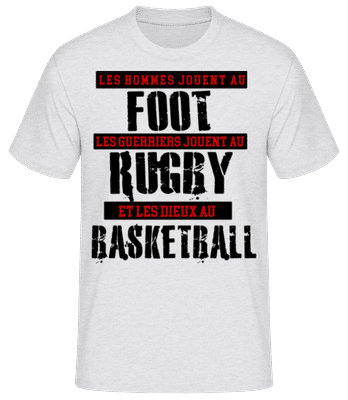 Les Dieux Jouent Au Basketball - T-shirt homme B&C - Gris chiné - Devant
