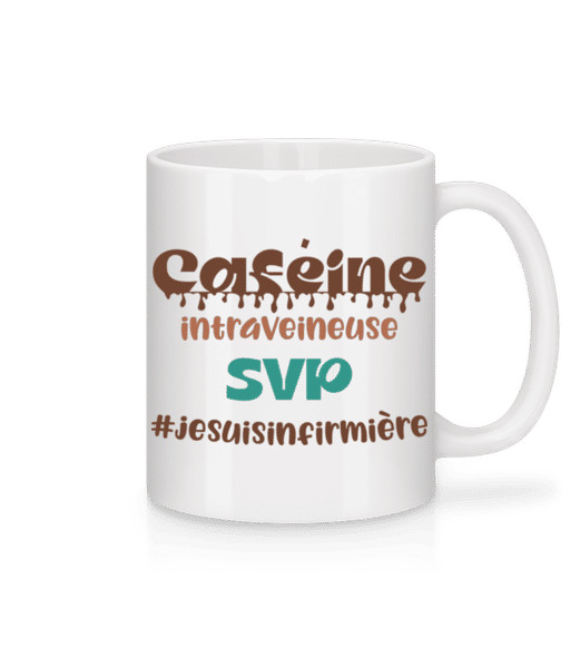 Aperçu: Caféine Intraveineuse SVP - Mug en céramique blanc - Blanc - Devant