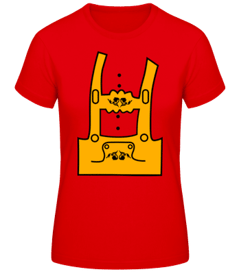 Lederhosen - Frauen T-Shirt B&C - Rot - Vorne