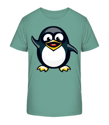 Penguin Kids - Kinder Bio T-Shirt Stanley Stella 2.0 - Blaugrün - Vorne
