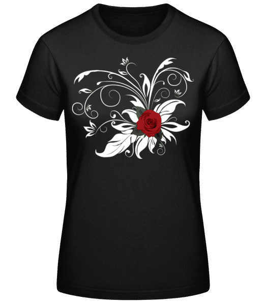 Aperçu: Rose Rouge - T-shirt standard Femme - Noir - Devant