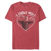 Star Wars - The Mandalorian - Chewbacca I Chews You - Hombres Camiseta - Rojo moteado - delante