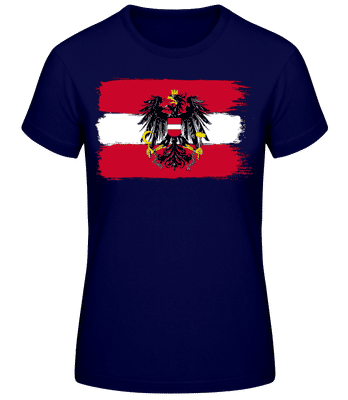 Drapeau Autriche - T-shirt standard Femme - Bleu marine - Devant