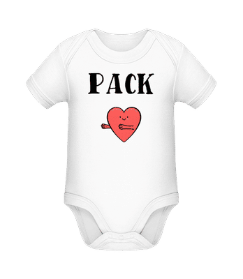 Pack - Baby Bio Strampler - Weiß - Vorne