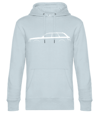 'Audi RS2 Avant' Silhouette - Unisex Premium Hoodie - Light blue - Front