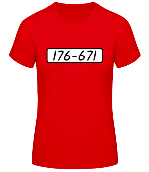 Vorschau: Panzerknacker 176-671 - Frauen Basic T-Shirt - Rot - Vorne
