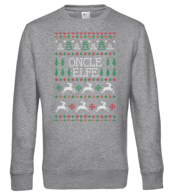 Oncle Elfe - Sweat-shirt standard pour homme - Gris chiné - Devant