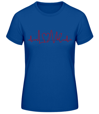 Fréquence Cardiaque - T-shirt standard Femme - Bleu royal - Devant