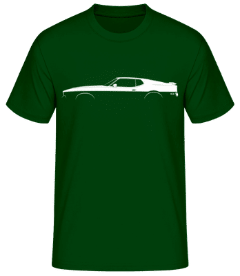 'Ford Mustang Mach 1 (1971)' Silhouette - Men's Basic T-Shirt - Bottle green - Front