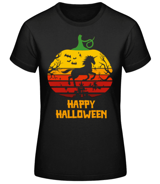 Aperçu: Happy Halloween Orange - T-shirt standard Femme - Noir - Devant
