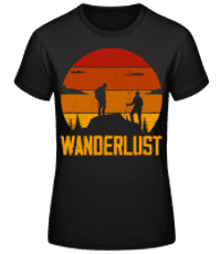 Wanderlust Sunset - Dámske basic tričko - Čierna - Predné