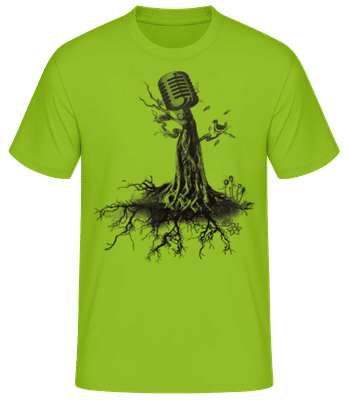 Arbre De Microphone - T-shirt homme B&C - Citron vert - Devant