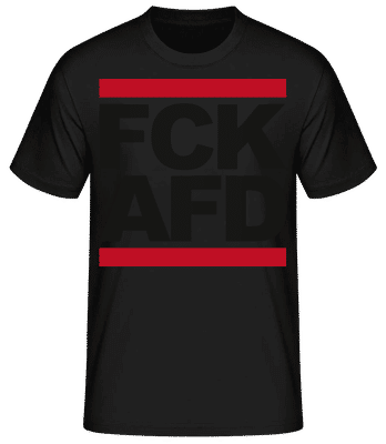 FCK AFD Schwarz - Männer T-Shirt B&C - Schwarz - Vorne