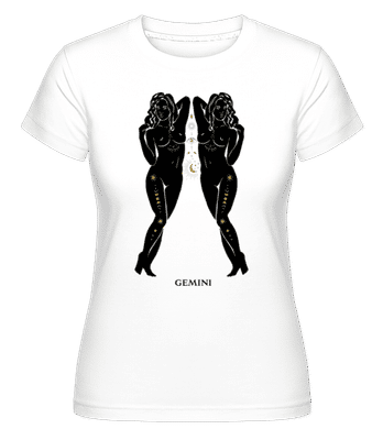 Female Zodiac Sign Gemini - Shirtinator Women's T-Shirt - White - Front