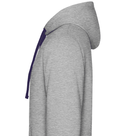 Unisex Two-Toned Hoodie - Heather grey / Navy - Left