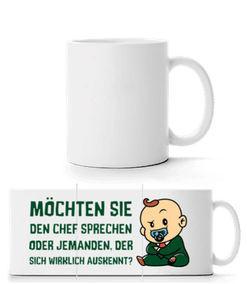 Chef Oder Der Sich Auskennt - Panoramatasse - Weiß - Vorne