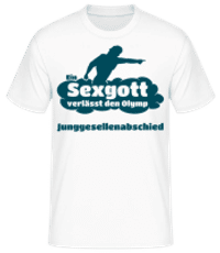 Junggesellenabschied Sexgott - Männer Basic T-Shirt - Weiß - Vorne