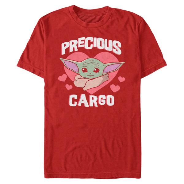 Aperçu: Star Wars - The Mandalorian - The Child Precious - Valentine's Day - Homme T-shirt - Rouge - Devant