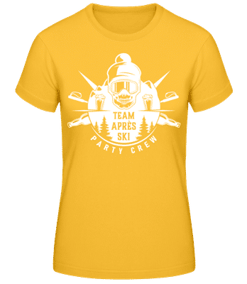 Team Après Ski - Frauen Basic T-Shirt - Goldgelb - Vorne