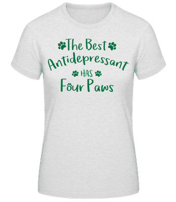 The Best Antidepressant - T-shirt standard Femme - Gris chiné - Devant