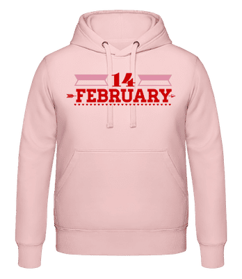 14 February Valentine - Men's Hoodie - Pink - Front