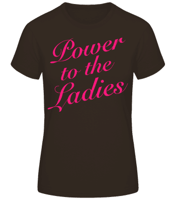 Napájanie na Ladies - Dámske basic tričko - Hnedá - Predné