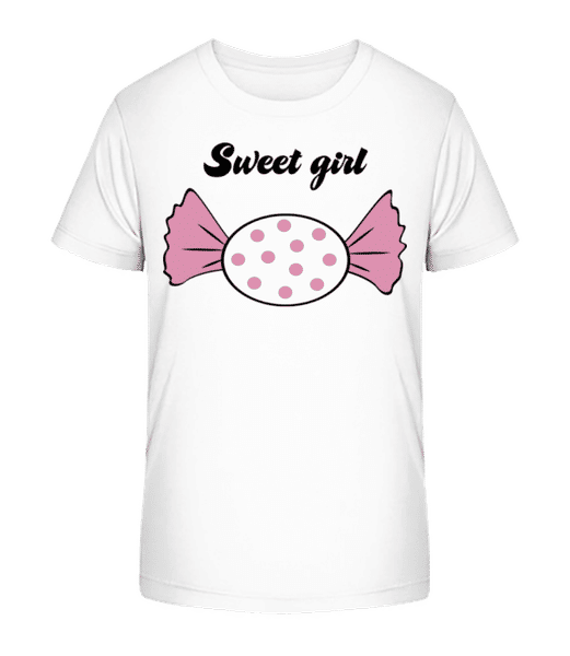 Aperçu: Sweet Girl - Bonbon - T-shirt bio Enfant Stanley Stella 2.0 - Blanc - Devant