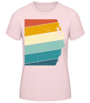 Grimpeur Rétro Homme - T-shirt standard Femme - Rose - Devant