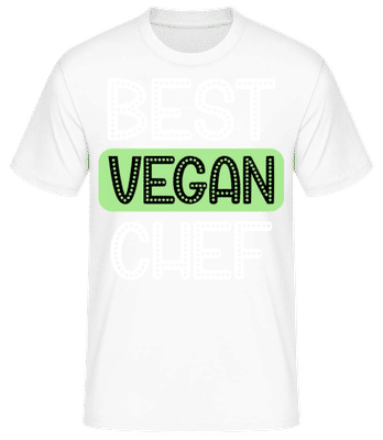 Best Vegan Chef - Männer Basic T-Shirt - Weiß - Vorne