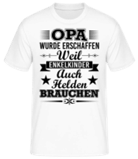 Enkelkinder Brauchen Helden - Männer Basic T-Shirt - Weiß - Vorne