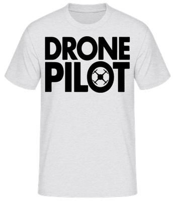 Drone Pilot - Pánske tričko B&C - Melírovo šedá - Predné