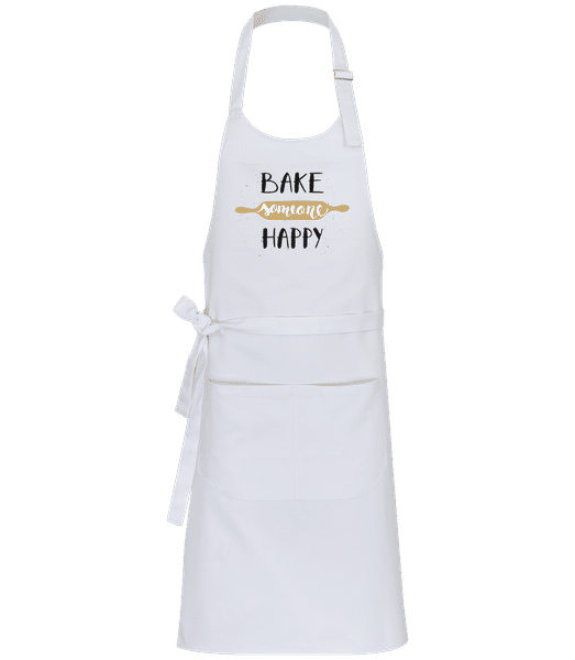 Preview: Bake Someone Happy - Professional Apron - White - Front