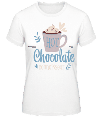Hot Chocolate Connoisseur - Frauen Basic T-Shirt - Weiß - Vorne