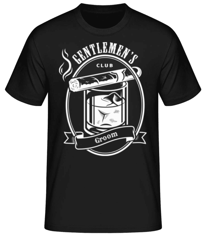 Vorschau: Gentlemen's Club Groom - Männer Basic T-Shirt - Schwarz - Vorne
