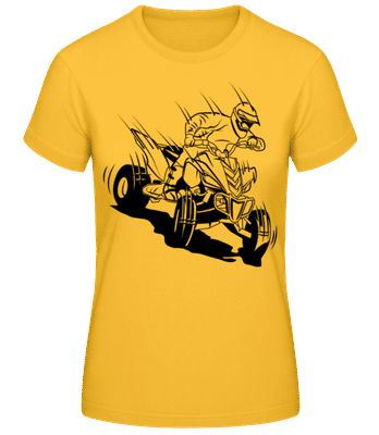 Quad Fahrer Comic - Frauen T-Shirt B&C - Goldgelb - Vorne