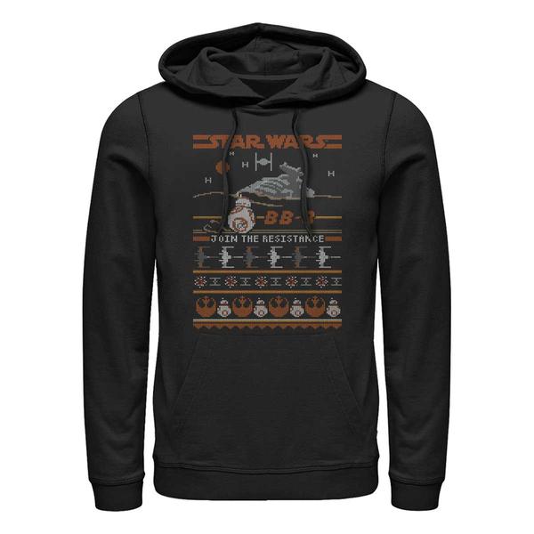 Aperçu: Star Wars - Le Réveil de la Force - BB-8 BB8 Resistance Sweater - Christmas - Unisex Sweat à capuche - Noir - Devant