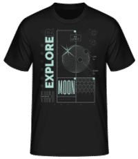 Explorer - Pánske basic tričko - Čierna - Predné
