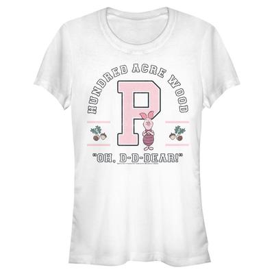Disney Classics - Winnie the Pooh - Prasátko Collegiate - Women's T-Shirt - White - Front