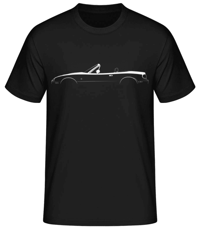 Vorschau: 'Mazda MX-5 Miata NA' Silhouette - Männer Basic T-Shirt - Schwarz - Vorne
