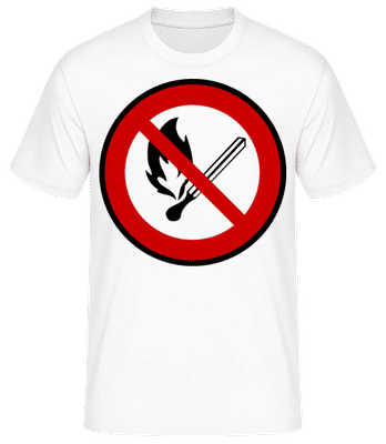 Feu Interdit - T-shirt standard Homme - Blanc - Devant