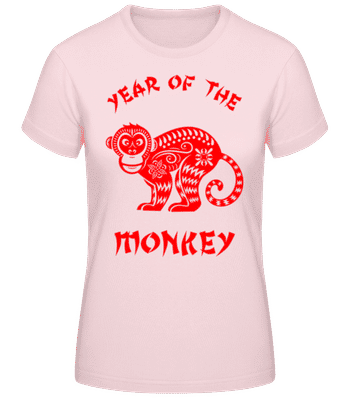 Chinese Zodiac Year Of The Monkey - Frauen Basic T-Shirt - Rosa - Vorne