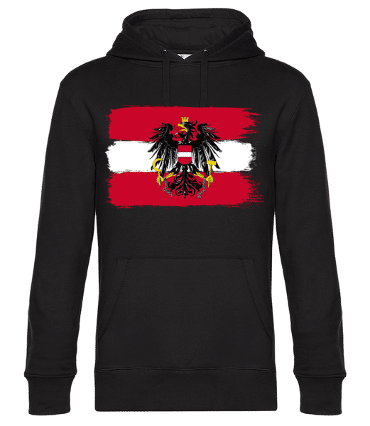 Preview: Austrian Flag - Unisex Premium Hoodie - Black - Front